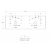 BelBagno EK-140-2-BL Столешница под раковину и с двумя отверстиями под смеситель, 140.4x46.2, цвет: белый