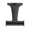 Duravit Starck T 99304600 Двойной крючок настенный, цвет черный матовый