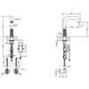 Gessi 316 Intreccio 54181#239 Смеситель для раковины, электронный, с кран-фильтром для регулировки температ и напора воды, выс излива 150 мм, цвет Steel Brushed
