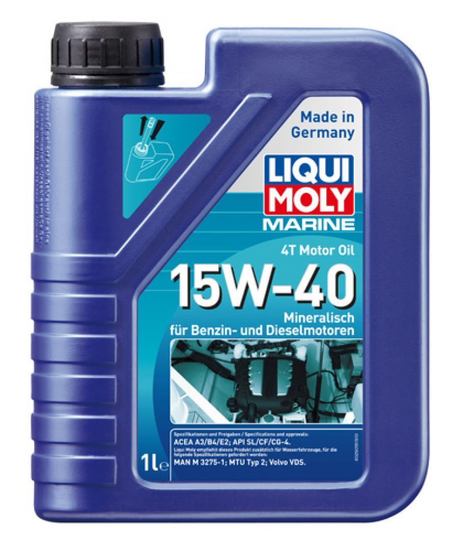 Моторное масло для лодок Liqui Moly Marine Motoroil 4T 15W40 минеральное 1л