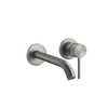 Gessi 316 54183#239 Встраиваемый смеситель для раковины с изливом 146-116мм (внешняя часть), цвет: steel brushed