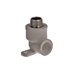 Угольник установочный двойной ПП 20-1/2'' PN 25, с наружной резьбой, серый