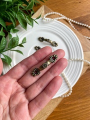 Ручка для шкатулки металлическая, цвет бронзовый, 4,2*0,7*0,5 см, набор 4 шт.