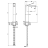 Gessi Rettangolo K 53006#031 Смеситель для раковины на 1 отверстие, излив 128мм, цвет: хром
