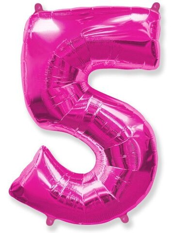 Цифра "5" фуксия