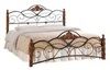 Кровать Канцона 200x120 (Canzona) Черный/Красный дуб