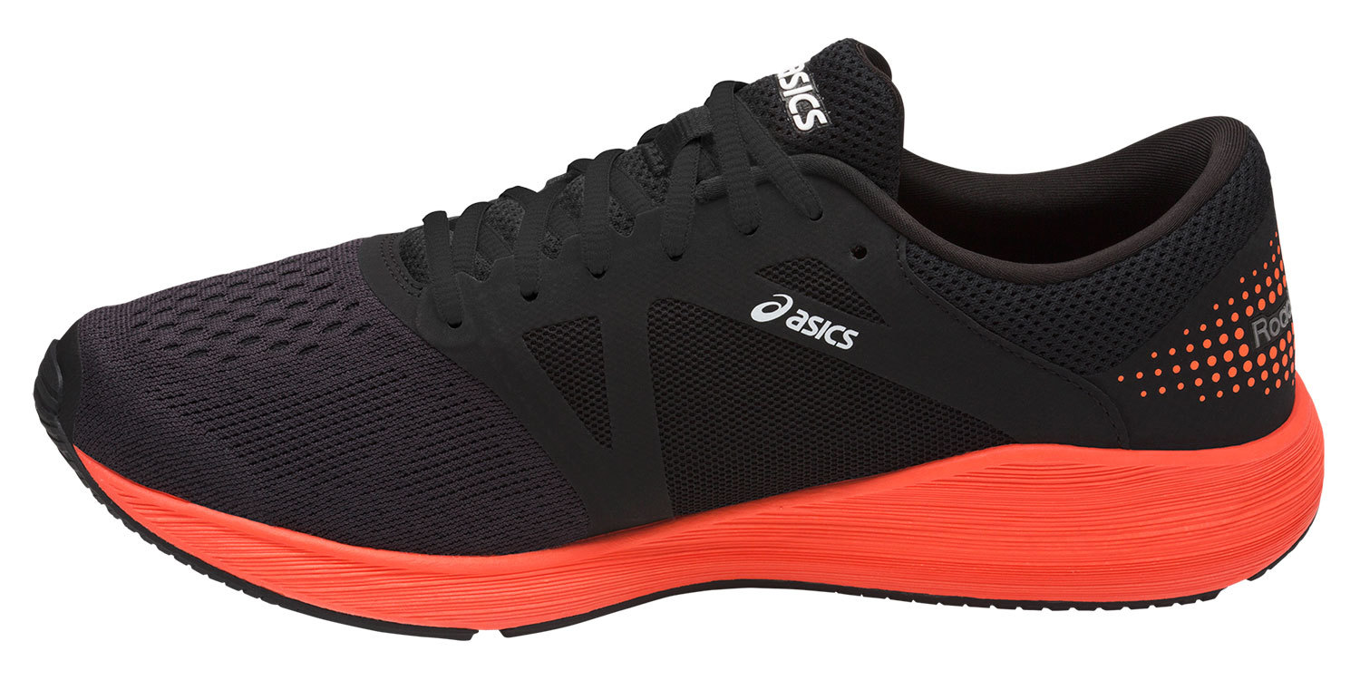 Беговые кроссовки мужские Asics Roadhawk Ff черные-оранжевые - 5