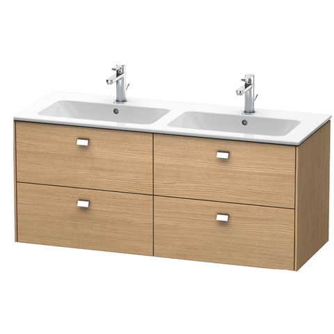 Duravit Brioso BR410601052 Тумба подвесная под раковину 1290x479х553 мм, с 4 выдвижными ящиками, цвет дуб европейский 52 (для 233613)