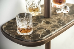Барная консоль BAR (мрамор/латунь/орех)