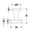 Duravit Starck T 99304600 Двойной крючок настенный, цвет черный матовый