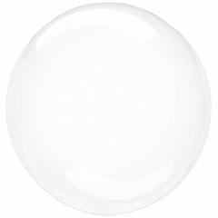Шар К Deco Bubble (Бабл), 10''/20 см, Прозрачный, Плоский, 5 шт. (В черной упаковке)