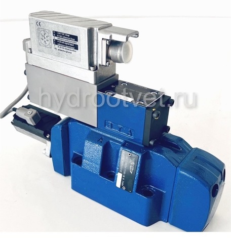 Фото 4WRLE16E1-250LJ-4X/MXY/24A1 - Пропорциональный сервораспределитель с обратной связью по положению золотника и со встроенным усилителем (OBE), Ду16, A1 = ±10 В, номинальный расход 250 л/мин, схема E1-, каналы управления XY = X и Y внешние
