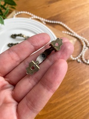 Ручка для шкатулки металлическая, цвет бронзовый, 4,2*0,7*0,5 см, набор 4 шт.