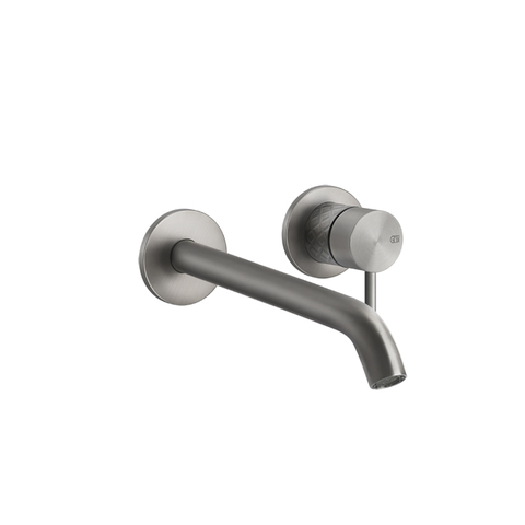 Gessi 316 54186#239 Встраиваемый смеситель для раковины с изливом 200-170мм (внешняя часть), цвет: steel brushed