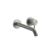 Gessi 316 54186#239 Встраиваемый смеситель для раковины с изливом 200-170мм (внешняя часть), цвет: steel brushed