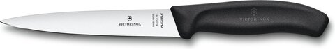 Нож кухонный Victorinox Swiss Classic (6.8713.16B) стальной филейный лезв.160мм прямая заточка черный блистер