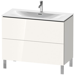 Duravit L-Cube LC659802222 Тумба напольная под раковину, 2 ящика, 704x1020x481мм, цвет White High Gloss фото
