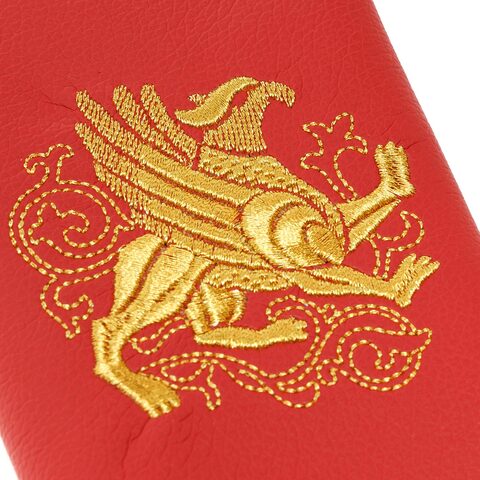 Обложка для паспорта «Грифон» а10/63, экокожа, красный/золото