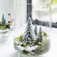 Елка миниатюрная на спиле, декор новогодний, рождественский, высота 20 см, 1 шт.