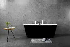 BelBagno BB200-1700-800-NERO Отдельностоящая акриловая ванна в комплекте со сливом-переливом, 170x80, цвет: чёрный фото