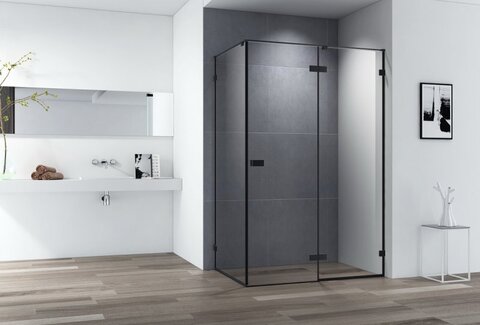 Cezares BELLAGIO-AH-1-140/80-C-NERO Душевой уголок, цвет: чёрный
