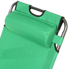 Шезлонг пляжный металл, 153х60х80 см, 100 кг, 2 положения спинки, зеленый, Green Days, YTBC051-18-6030