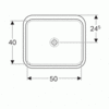 Geberit VariForm 500.766.01.2 Раковина с установкой под столешницу прямоугольной формы, 50х40 см, без отв. под смеситель, без отв. перелива