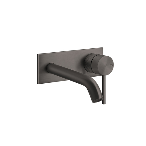 Gessi 316 54188#707 Встраиваемый смеситель для раковины с изливом 146-116мм (внешняя часть), цвет: brushed black metal pvd