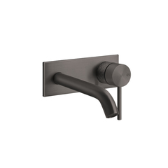 Gessi 316 54188#707 Встраиваемый смеситель для раковины с изливом 146-116мм (внешняя часть), цвет: brushed black metal pvd фото