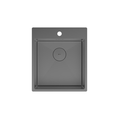 Lemark 9936103 JANGA 440 Мойка кухонная из нерж.стали цвет:графит, в комплекте крепеж, арматура сливная с прямоуг.переливом, сифон фото