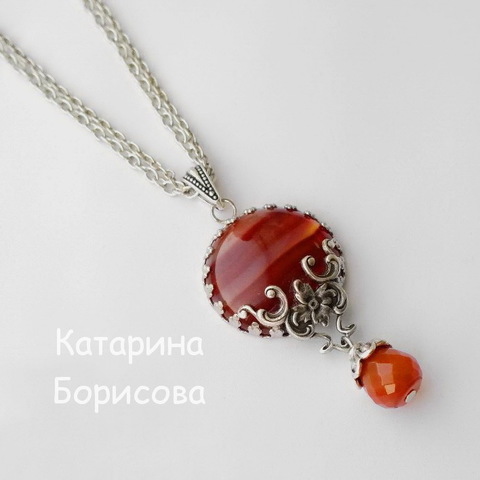 Держатель для кулона TierraCast "Королевский" 10х9х5 мм (цвет-античное серебро) (Кулон ручной работы. Пример)