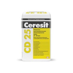 Смесь ремонтно-восстановительная для бетона мелкозернистая Церезит CD 25 25 кг