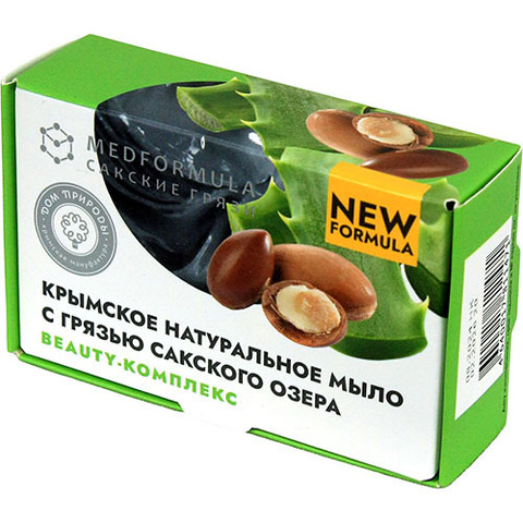 Крымское натуральное мыло с грязью Сакского озера BEAUTY-КОМПЛЕКС, 100 г