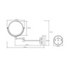 Bemeta Dark 112201510 Косметическое зеркало, цвет: чёрный