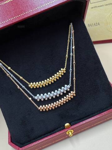 Колье CLASH - шипы с подвеской white/rose/yelow VGOLD