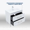 Aquanet 347847 Тумба с раковиной Бостон new 80 (Flat) цв.белый сатин, ручки золото (347847)