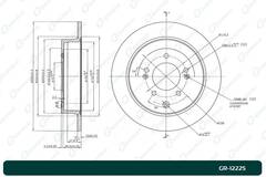 Диск тормозной G-brake  GR-12225