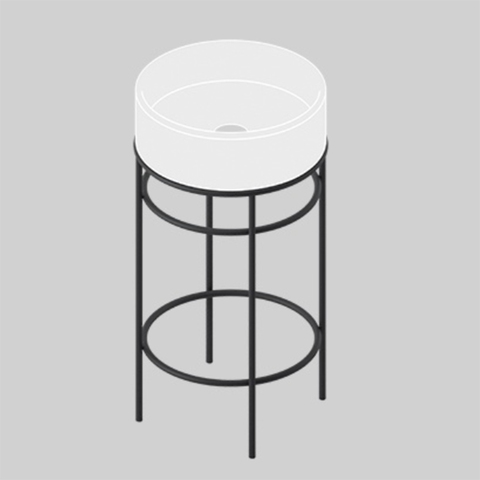ArtCeram Vogue ACA058 17 NERO MATT Консоль под раковину
