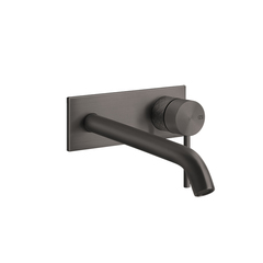 Gessi 316 54190#707 Встраиваемый смеситель для раковины с изливом 200-170мм (внешняя часть), цвет: brushed black metal pvd фото