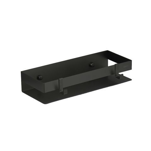 Lemark Shelf Line 9772050 Полка для душа прямая 300 мм из нерж. стали с крючками, черный