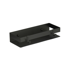 Lemark Shelf Line 9772050 Полка для душа прямая 300 мм из нерж. стали с крючками, черный фото