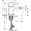 Hansgrohe Metris S 31261000 Смеситель для биде однорычажный с донным клапаном