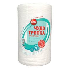 Салфетки хозяйственные в рулоне Bagi Чудо-тряпка Анти-Ворсинки вискоза 20x20 см 180 листов