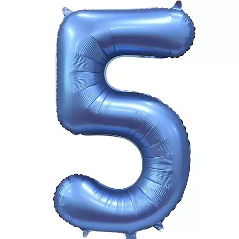 Шар К 34''/86 см, Цифра Сатин Синий 