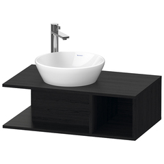 Duravit D-Neo DE491801616 Тумбочка подвесная компакт, 260x800x480 мм, 1 открытое отделение на правой стороне, цвет: Black Oak фото