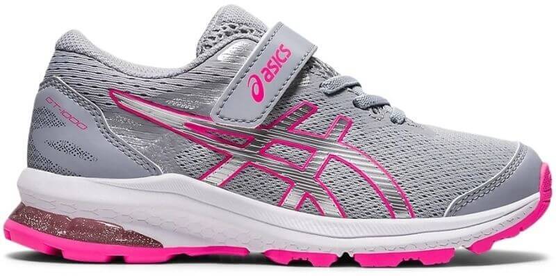 Asics Gt 1000 10 Ps кроссовки для бега детские серые-розовые