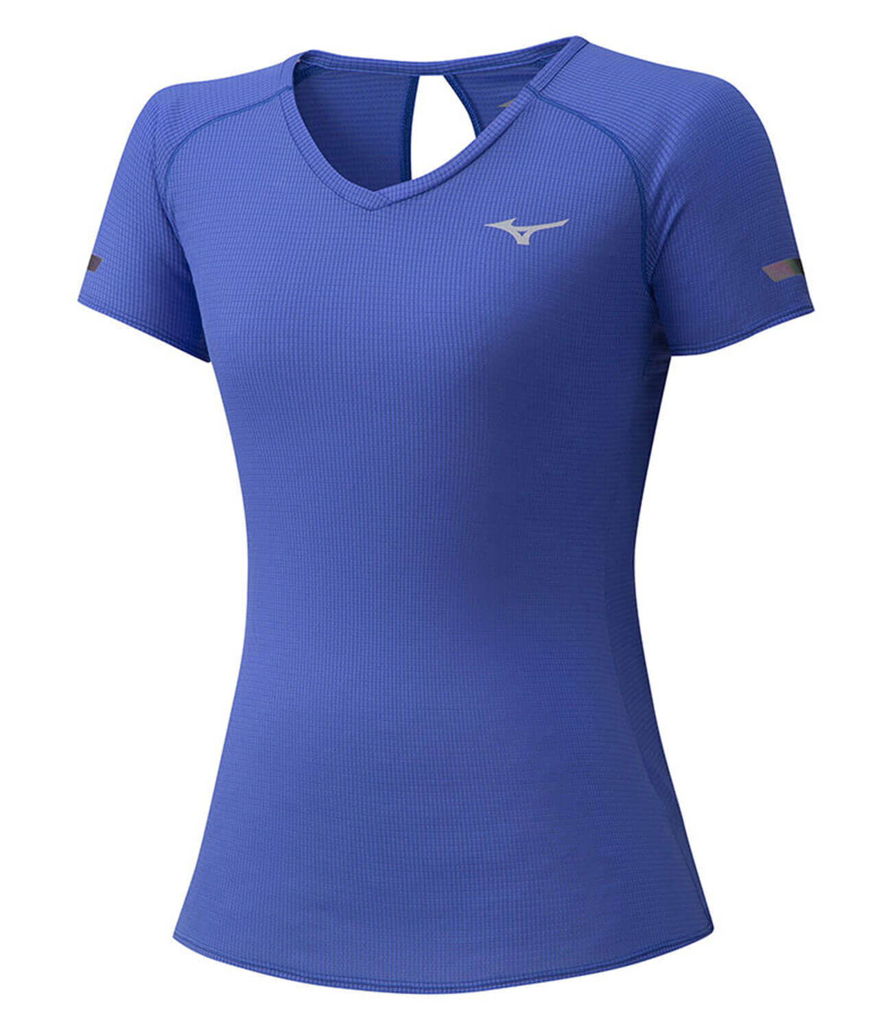 Mizuno Dryaeroflow Tee беговая футболка женская синяя