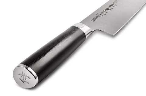 Нож кухонный стальной Шеф Samura Mo-V SM-0085/G-10