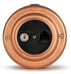 Розетка информационная RJ45+TV (CAT.5E), черная, Натуральная Медь VINTAGE-BRASS 40405-7