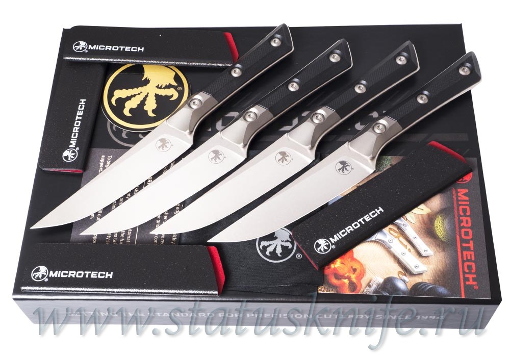 Сет Microtech Kitchen Steak Set 4 Black 3600B-10SETBK